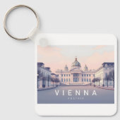 Wien Österreich Pastel Travel Design Schlüsselanhänger (Vorderseite)