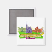 Wien - Österreich.png Magnet (Vorderseite/Rückseite)