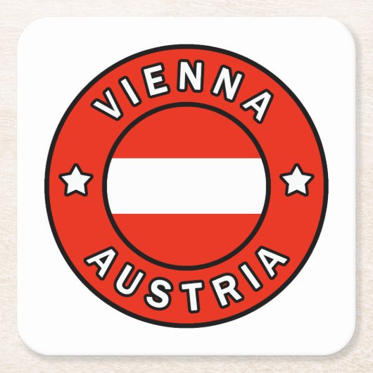 Wien Österreich Rechteckiger Pappuntersetzer (Vorderseite)