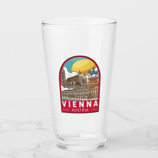 Wien Österreich Reisemarke Glas (Vorderseite)