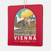 Wien Österreich Reisemarke Keramikornament (Links)