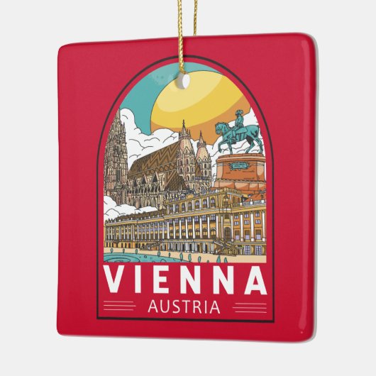 Wien Österreich Reisemarke Keramikornament (Links)