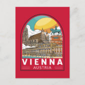 Wien Österreich Reisemarke Postkarte (Vorderseite)