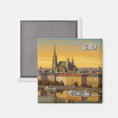 Wien Österreich Reisen Magnet (Vorderseite/Rückseite)