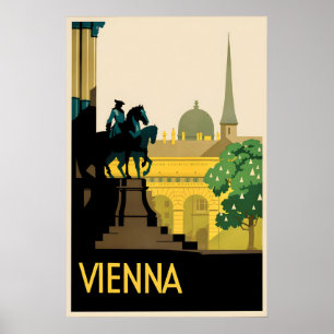 Wien Österreich Reiseplakat Vintage Style Zuhause Poster