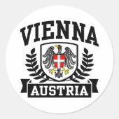 Wien Österreich Runder Aufkleber (Vorderseite)