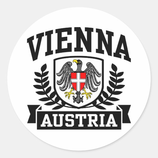 Wien Österreich Runder Aufkleber (Vorderseite)