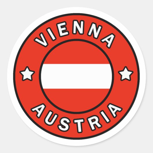 Wien Österreich Runder Aufkleber (Vorderseite)