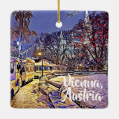Wien, Österreich Schneebahn Weihnachtsschmuck (Rückseite)