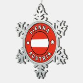 Wien Österreich Schneeflocken Zinn-Ornament (Rechts)