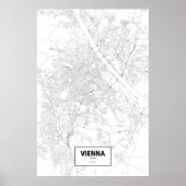 Wien, Österreich (schwarz auf weiß) Poster (Vorne)