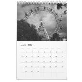 Wien Österreich Schwarz/Weiß Kalender (Mär 2026)