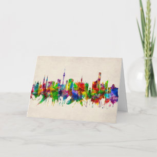 Wien Österreich Skyline Feiertagskarte