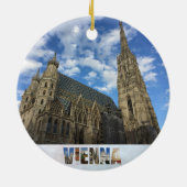 Wien Österreich St Stephen Kathedrale Weihnachten Keramik Ornament (Hinten)