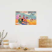 WIEN ÖSTERREICH Strand Badeurlaub Alte Reise Poster (Küche)