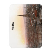 Wien Österreich Vintage Farbstadt Magnet (Vertikal)