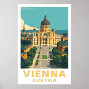 Wien Österreich Vintage Reise Barock Kunst Druck Poster