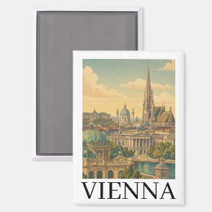 Wien Österreich Vintage Reise Österreichische Kult Magnet