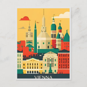 Wien Österreich Vintage Reise Tourismus Souvenir Postkarte