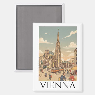 Wien Österreich Vintage Reisecafe Kultur Magnet