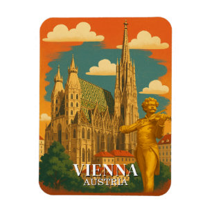 Wien Österreich Vintage Reisen Europa Magnet