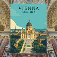 Wien, Österreich Vintage Travel Art Postcard