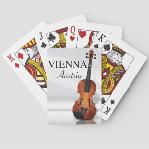 Wien Österreich Violin Reiseplakat Spielkarten