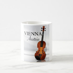 Wien Österreich Violine Reiseposter Kaffeetasse