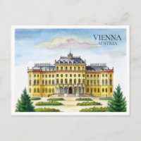 Wien Österreich Wasserfarben Stadt - Postkarte