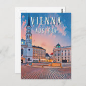 Wien, Österreichische Hauptstadt Postkarte (Vorne/Hinten)