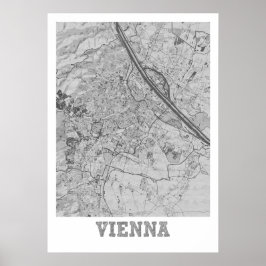 Wien - Österreichische Landkarte Poster