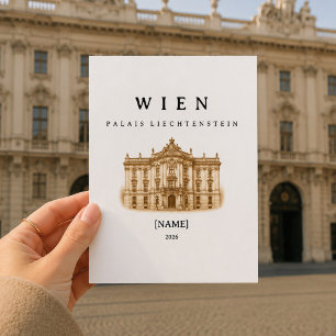 Wien Palais Liechtenstein Name & Jahr Postkarte