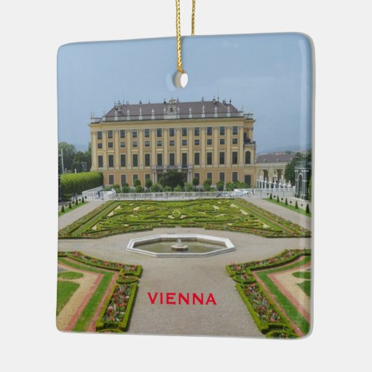 Wien-Porträt-Weihnachtsverzierung Keramikornament (Links)