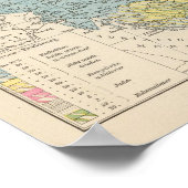 Wien, Prag, BudaPest-Karte Poster (Ecke)