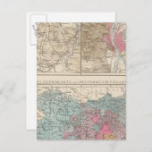 Wien, Prag, BudaPest-Karte Postkarte (Vorne/Hinten)