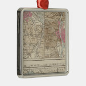 Wien, Prag, BudaPest Karte Silbernes Ornament (Rechts)