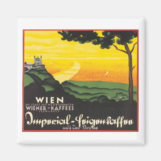 Wien Reiseplakat Magnet (Vorne)