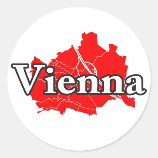 Wien Runder Aufkleber (Vorderseite)
