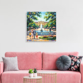 Wien Schlosspark Schönbrunn gespannte Leinwand (Insitu (Wohnzimmer))