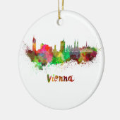 Wien skyline im Watercolor Keramikornament (Links)