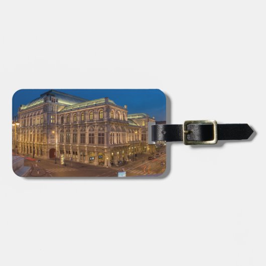 Wien Staat Opera, Österreich Gepäckanhänger (Vorderseite horizontal)
