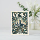 Wien Stadt Österreich Vintage Geschenke Postkarte (Stehend Vorderseite)