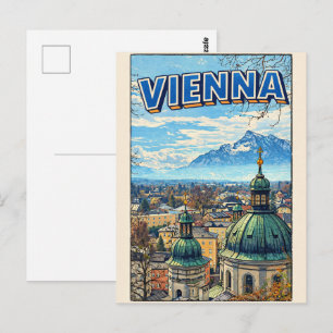 Wien Stadt Österreich vintage Geschenke  Postkarte