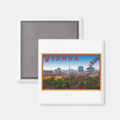 Wien - Stadtbild Magnet (Vorderseite/Rückseite)