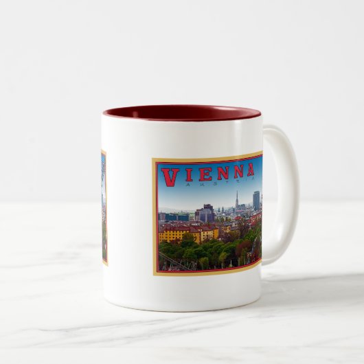 Wien - Stadtbild Zweifarbige Tasse (VorderseiteRechts)