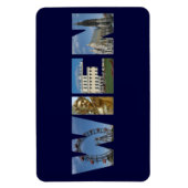 Wien-Tag mit berühmten Sehenswürdigkeiten Magnet (Vertikal)