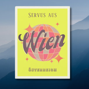 Wien Vienna Österreich Austria Neon-Disco-Postkart Postkarte
