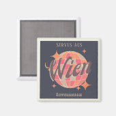 Wien Vienna Österreich Retro Magnet (Vorderseite/Rückseite)