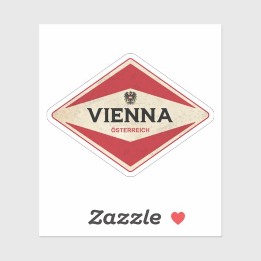 Wien Vintag Aufkleber (Blatt)