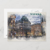 Wien Vintag Tourismus Reisen hinzufügen Postkarte (Vorne/Hinten)